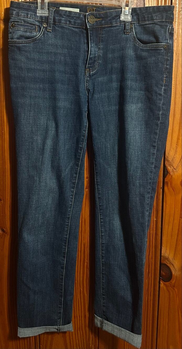 KUT FROM THE KLOTH Women’s Katy Boyfriend Jeans size 8 Midrise Cuffed EUC